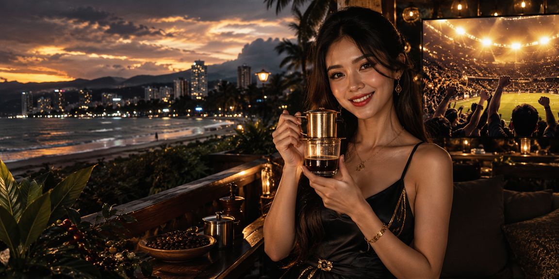 Người dùng Đà Nẵng giải trí tại quán cà phê trong khi thực hiện giao dịch trực tuyến