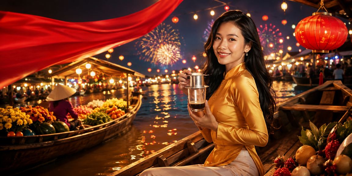 Cảnh sông Mê Kông – người dùng miền Tây thực hiện giao dịch cashback trực tuyến